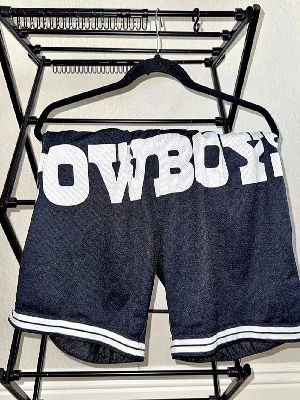 Mitchell & Ness Dallas Cowboys Big Logo Mesh Shorts Mens Medium Black NFL